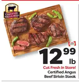 Weis Markets Certified Angus Beef Sirloin Steak offer