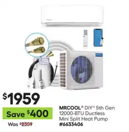 Lowe's DIY 5th Gen 12000-BTU Ductless Mini Split Heat Pump offer
