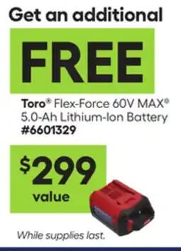 Lowe's Flex-Force 60V MAX 5.0-Ah Lithium-Ion Battery offer