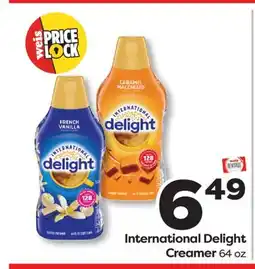 Weis Markets International Delight Creamer offer