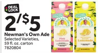 Stop&Shop Newman's Own Ade offer