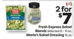 Weis Markets Fresh Express Salad Blends Selected 6 - 11 oz Marie's Salad Dressing 12 oz offer