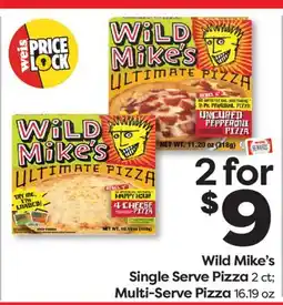 Weis Markets Wild Mike's Single Serve Pizza 2 ct Multi-Serve Pizza 16.19 oz offer