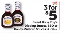 Weis Markets Sweet Baby Ray's Dipping Sauces, BBQ or Honey Mustard Sauces offer