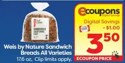 Weis Markets Weis by Nature Sandwich Breads All Varieties offer