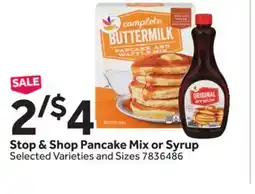 Stop&Shop Stop & Shop Pancake Mix or Syrup offer