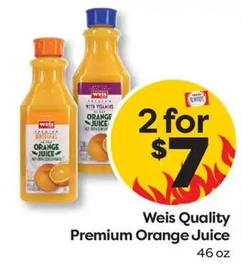 Weis Markets Weis Quality Premium Orange Juice offer