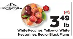 Weis Markets White Peaches, Yellow or White Nectarines, Red or Black Plums offer