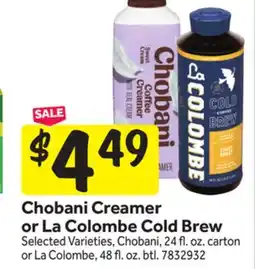 Stop&Shop Chobani Creamer or La Colombe Cold Brew offer