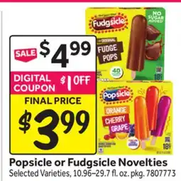 Stop&Shop Popsicle or Fudgsicle Novelties offer