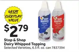 Stop&Shop Stop & Shop Dairy Whipped Topping offer