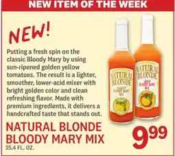 Kings Food Markets NATURAL BLONDE BLOODY MARY MIX offer