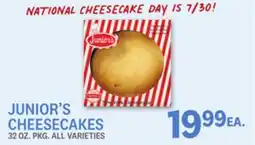 Kings Food Markets JUNIOR'S CHEESECAKES offer