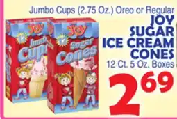 Bravo Supermarkets JOY SUGAR ICE CREAM CONES offer