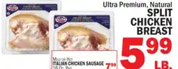 Bravo Supermarkets BELL & EVANS SPLIT CHICKEN BREAST offer