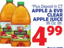 Bravo Supermarkets APPLE & EVE CLEAR APPLE JUICE offer