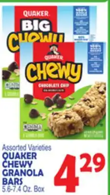 Bravo Supermarkets QUAKER CHEWY GRANOLA BARS offer