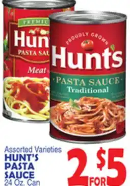 Bravo Supermarkets HUNT'S PASTA SAUCE offer