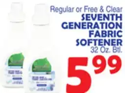 Bravo Supermarkets SEVENTH GENERATION FABRIC SOFTENER offer