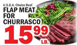 Bravo Supermarkets U.S.D.A. Choice Beef FLAP MEAT FOR CHURRASCO offer