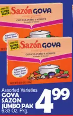 Bravo Supermarkets GOYA SAZON JUMBO PAK offer