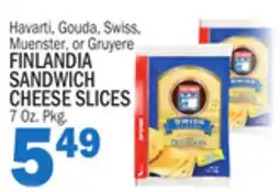 Bravo Supermarkets FINLANDIA SANDWICH CHEESE SLICES offer