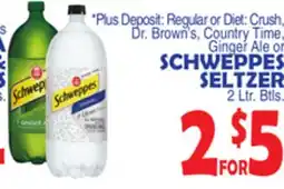 Bravo Supermarkets SCHWEPPES SELTZER offer