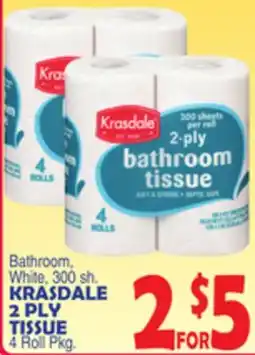 Bravo Supermarkets KRASDALE 2 PLY TISSUE offer