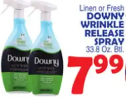 Bravo Supermarkets DOWNY WRINKLE RELEASE SPRAY offer