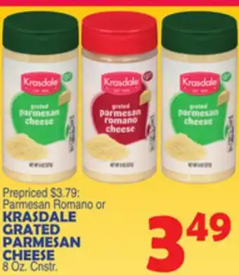 Bravo Supermarkets KRASDALE GRATED PARMESAN CHEESE offer