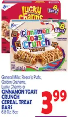 Bravo Supermarkets GENERAL MILLS CINNAMON TOAST CRUNCH CEREAL TREAT BARS offer