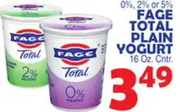 Bravo Supermarkets FAGE TOTAL PLAIN YOGURT offer