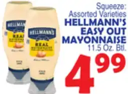Bravo Supermarkets HELLMANN'S EASY OUT MAYONNAISE offer