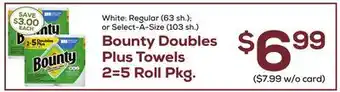 DeCicco & Sons Bounty Doubles Plus Towels 2=5 Roll Pkg offer