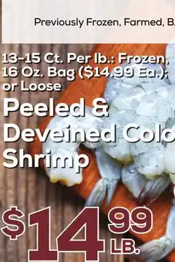 DeCicco & Sons Peeled & Deveined Colo Shrimp offer