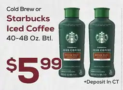 DeCicco & Sons Cold Brew or Starbucks Iced Coffee offer