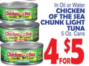 Bravo Supermarkets CHICKEN OF THE SEA CHUNK LIGHT TUNA offer