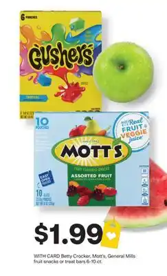 CVS Betty Crocker, Mott's, General Mills fruit snacks or treat bars 6-10 ct offer