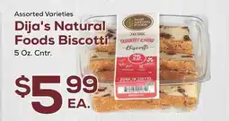 DeCicco & Sons Dija's Natural Foods Biscotti offer