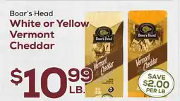 DeCicco & Sons Boar's Head White or Yellow Vermont Cheddar offer