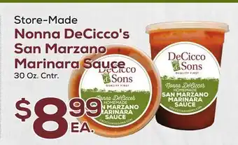 DeCicco & Sons Nonna DeCicco's San Marzano Marinara Sauce offer