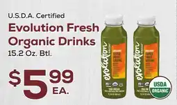 DeCicco & Sons Evolution Fresh Organic Drinks offer