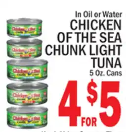 C Town CHICKEN OF THE SEA CHUNK LIGHT TUNA offer
