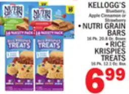 C Town KELLOGG'S NUTRI GRAIN BARS • RICE KRISPIES TREATS offer