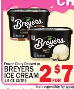 C Town BREYERS ICE CREAM offer