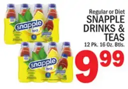 C Town SNAPPLE DRINKS & TEAS offer