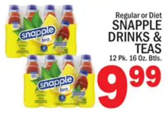 C Town SNAPPLE DRINKS & TEAS offer