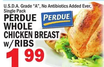 C Town PERDUE WHOLE CHICKEN BREAST w/RIBS offer