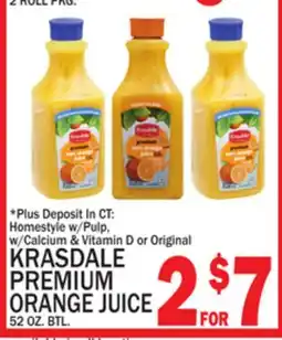 C Town KRASDALE PREMIUM ORANGE JUICE offer