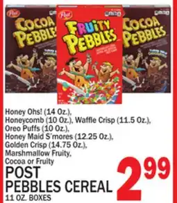 C Town POST PEBBLES CEREAL offer